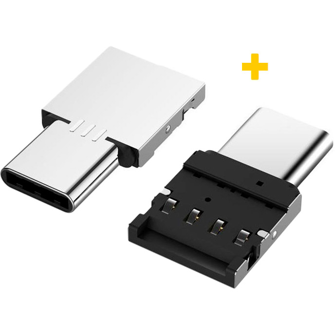 Photos - Cable (video, audio, USB) XOKO Адаптер  AC-045 USB-USB Type-C Silver 2 шт  XK-AC045-SL2 (XK-AC045-SL2)