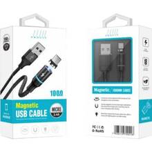 Кабель PROFIT QY-82 Magnetic Micro USB 2,4A 1m Black (01000012000100000639)