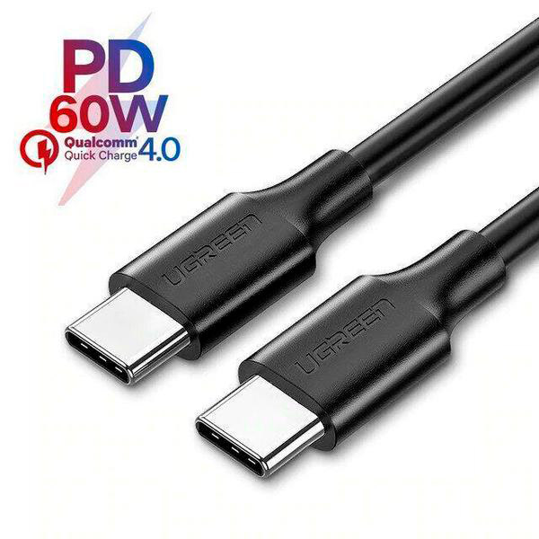 Кабель UGREEN US286 USB Type-C - USB Type-C 3A Cable 0.5 м Black (UGR-50996) Тип USB Type-С - USB Type-С