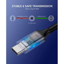 Кабель UGREEN US161 USB Type-C - USB Type-C 60W 3A Gen1 5Gbps Cable 1.5 м Gray (UGR-50751)