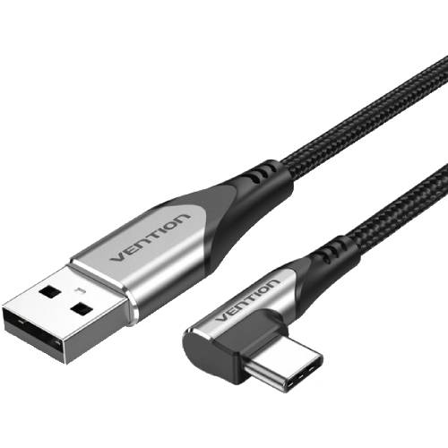 

Кабель VENTION USB - Type-C 1 м Black (COEHF), Кабель USB Type-C 3A 1 м 90 ° Black (COEHF)