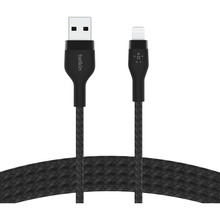 Кабель BELKIN BRAIDED SILICONE USB - Lightning 1 м Black (CAA010BT1MBK)