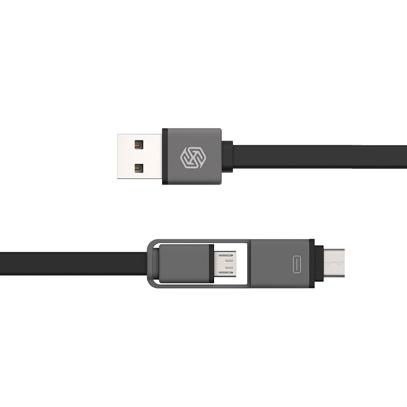 Кабель NILLKIN Plus USB - micro-USB/USB 3.1 Type-C - 120см (Black) Длина 1.2