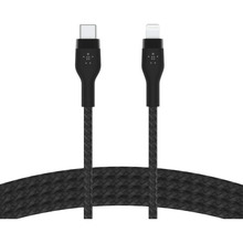 Кабель BELKIN BRAIDED SILICONE USB Type-C - Lightning 1 м Black (CAA011BT1MBK)