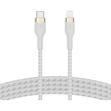 Кабель BELKIN BRAIDED SILICONE USB Type-C - Lightning 1 м White (CAA011BT1MWH)