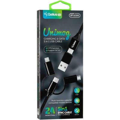 Фото 4 Кабель GELIUS Pro Unimog 6в1 USB/USB-C to Light./microUSB/USB-C, 1м