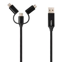 Кабель GELIUS Pro Unimog 6в1 USB/USB-C to Light./microUSB/USB-C, 1м