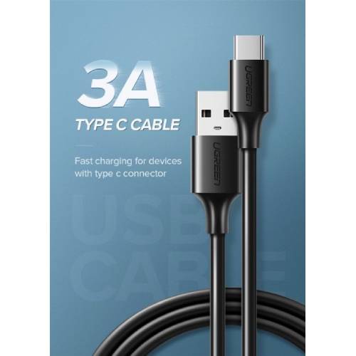 Кабель UGREEN US287 USB - Type-C Cable 1.5 м (Black) Подсветка False