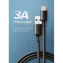 Кабель UGREEN US287 USB - Type-C Cable 1.5 м (Black)