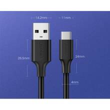 Кабель UGREEN US287 USB - Type-C Cable 1.5 м (Black)