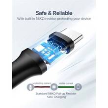 Кабель UGREEN US287 USB - Type-C Cable 1.5 м (Black)