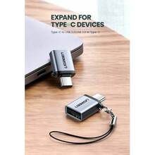 Адаптер UGREEN US270 OTG Type-C 3.1 M - USB 3.0 F Gray (UGR-50283)