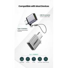 Адаптер UGREEN US270 OTG Type-C 3.1 M - USB 3.0 F Gray (UGR-50283)
