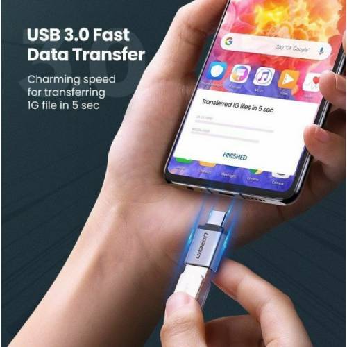 Фото Адаптер UGREEN US270 OTG Type-C 3.1 M - USB 3.0 F Gray (UGR-50283)