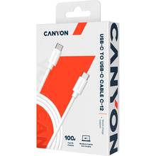 Кабель CANYON C-12 Type-C - Type-C 2м White (CNS-USBC12W)