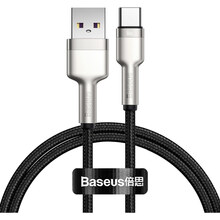 Кабель Baseus Cafule Metal Data Type-C 66W 1 м Black (CAKF000101)