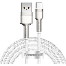 Кабель Baseus Cafule Metal Data Type-C 66W 2 м White (CAKF000202)
