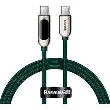 Кабель Baseus Display Fast Charging Data Cable Type-C to Type-C 100W 1 м Green (CATSK-B06)