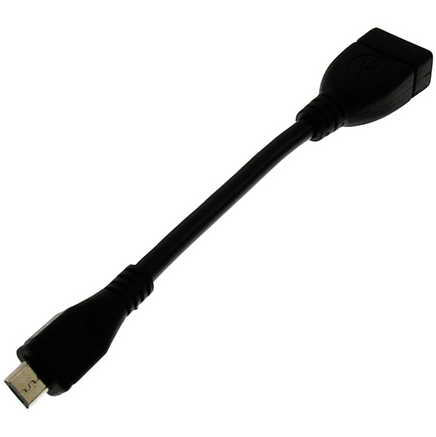 Кабель DROBAK USB OTG 2.0 AF–Micro USB Тип B 0,1м (212666)