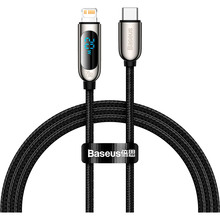 Кабель BASEUS Display Fast Charging Data Cable Type-C to iP 20W Black 2м (CATLSK-A01)