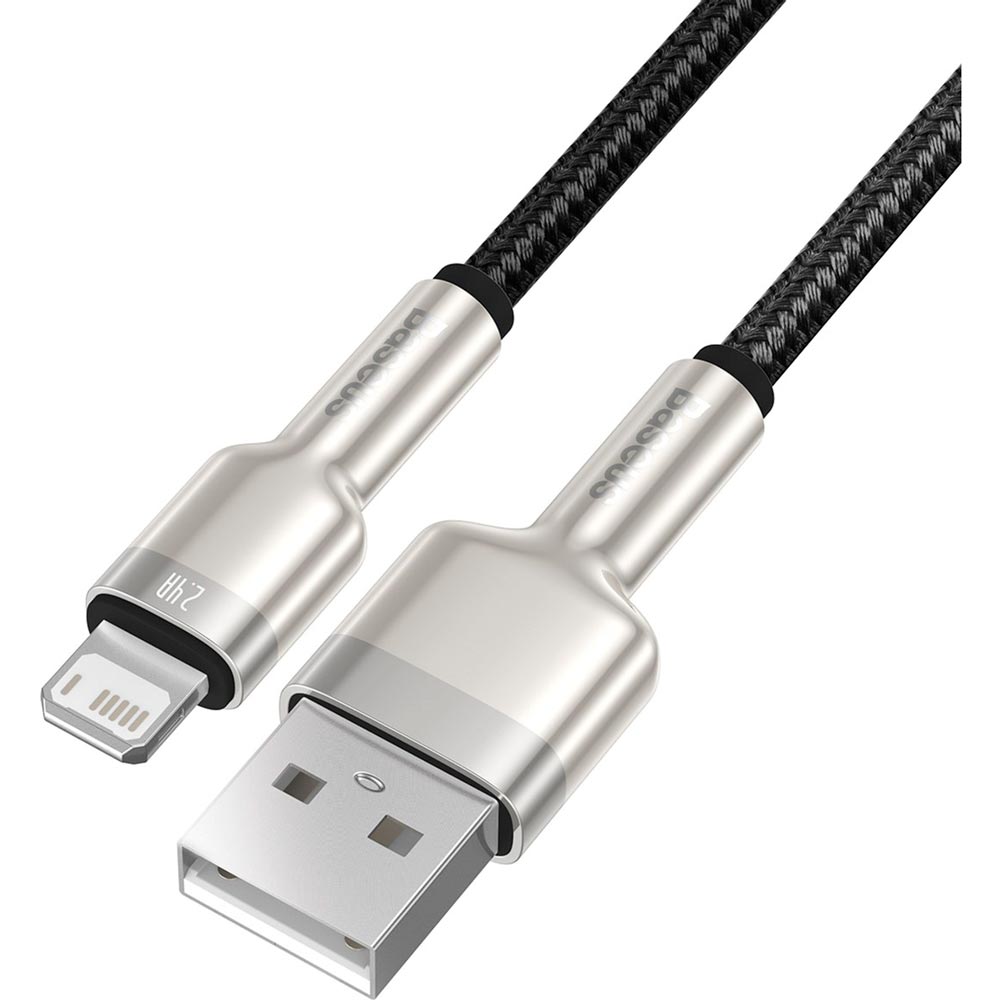 Кабель Baseus Cafule Metal Lightning 2.4A 1 м Black (31092black) Тип USB - Lightning