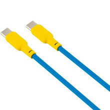 Кабель GELIUS Full Silicon USB Type-C - USB Type-C GP-UCN001CC 1.2 м Yellow/Blue (00000090470)