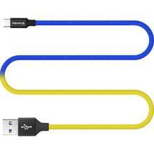 Кабель COLORWAY USB-Type-C (National) 2.4А 1 м Blue/Yelow (CW-CBUC052-BLY)