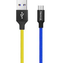Кабель COLORWAY USB - Micro-USB (National) 2.4А 1 м Blue/Yelow (CW-CBUM052-BLY)