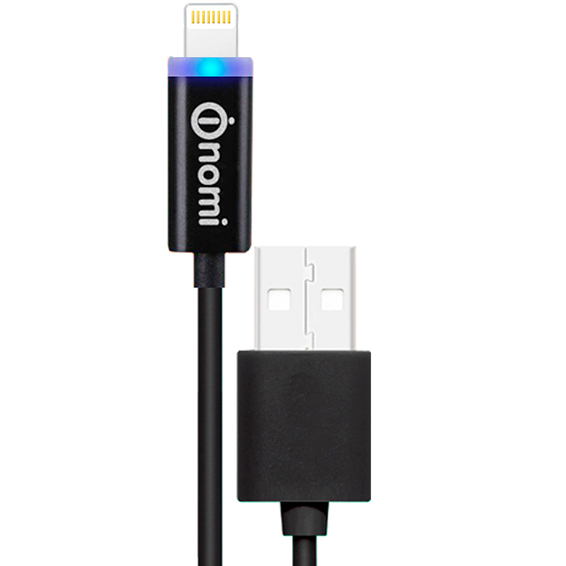 Кабель NOMI DCL 10i USB - Lightning 1м чорний