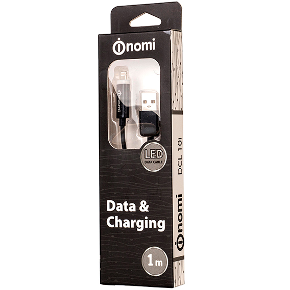 Кабель NOMI DCL 10i USB - Lightning 1м чорний Тип USB - Lightning