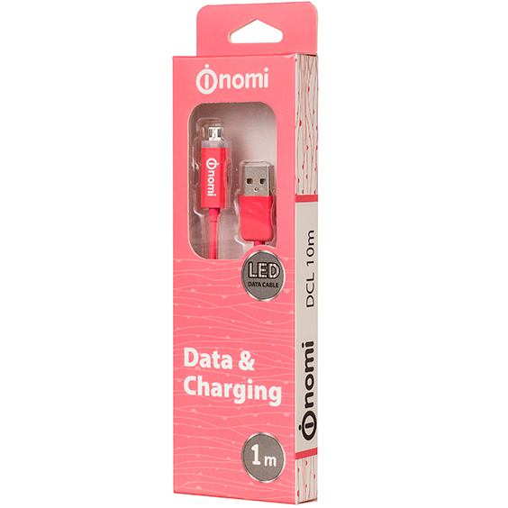 Кабель NOMI DCL 10m USB - microUSB 1м рожевий Тип USB - micro-USB