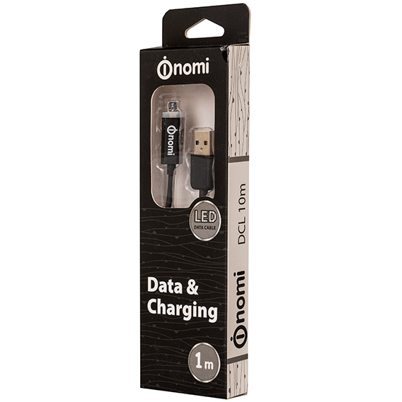 Кабель NOMI DCL 10m USB - microUSB 1м чорний Тип USB - micro-USB