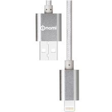 Кабель NOMI DCM 10i USB - Lightning 1м сріблястий