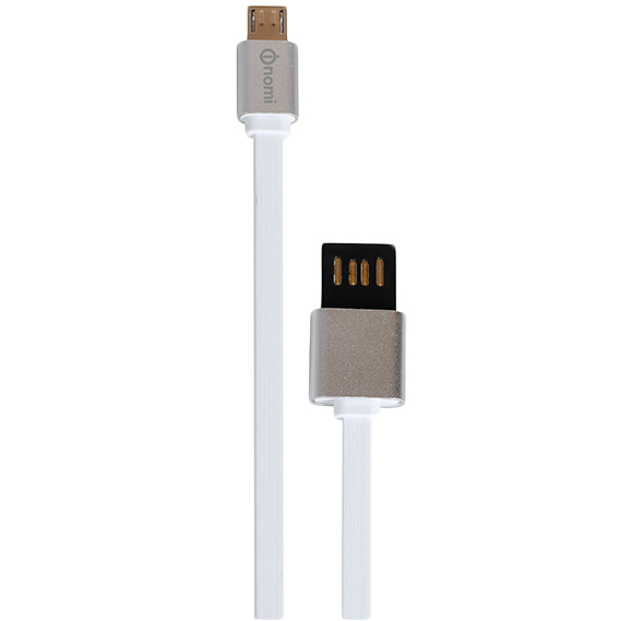 Кабель NOMI DCMD 10m USB - microUSB 1м сріблясто-білий