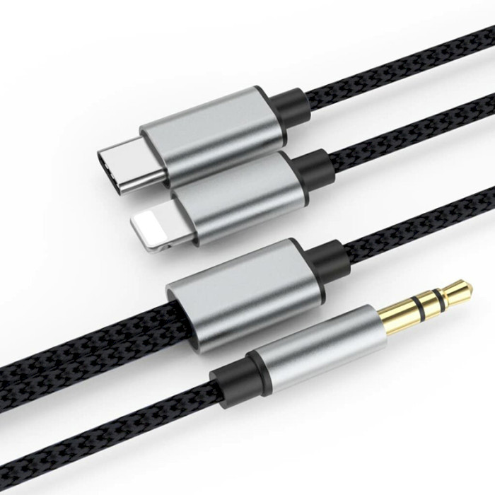 Кабель XOKO MH-232 AUX 3.5 мм - Type C - Lightning (XK-MH-232) Довжина 1