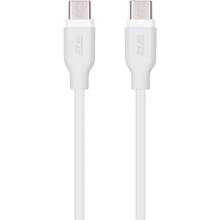 Кабель 2E USB-C - USB-C 1м 60Вт Glow White (2E-CCCC-WH)