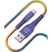 Кабель LUXE CUBE Kevlar USB - micro-USB 1.2 м Rainbow (8886668686259)