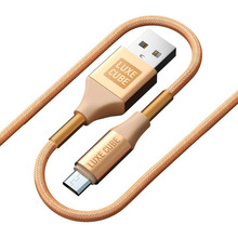 Кабель LUXE CUBE Armored USB - micro-USB 1 м Gold (8886669689204)