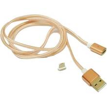 Кабель NINJA USB-microUSB магнітний 1м Gold (YT-MCFB-M/G/09165)