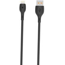 Кабель SKYDOLPHIN S22L Soft Silicone USB - Lightning 1м Black (USB-000601)