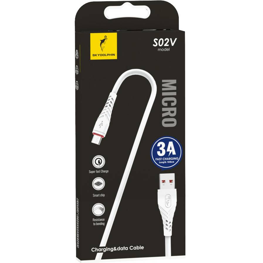 Кабель SKYDOLPHIN S02V USB - microUSB 1м White (USB-000590) Кабель SKYDOLPHIN S02V USB - microUSB 1м White (USB-000590)