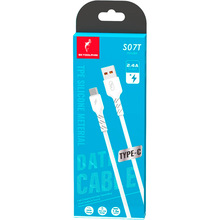 Кабель SKYDOLPHIN S07T TPE High Elastic Line USB - USB Type-C 1 м White (USB-000595)