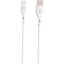 Кабель SKYDOLPHIN S22T Soft Silicone USB - USB Type-C 1 м White (USB-000602)