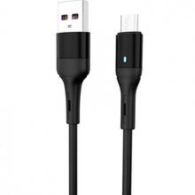 Кабель SKYDOLPHIN S06V LED Smart Power USB - Micro-USB 1 м Black (USB-000559)