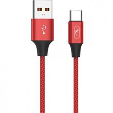 Кабель SKYDOLPHIN S55T Neylon USB-Type-C 1 м Red (USB-000437)