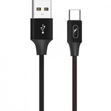 Кабель SKYDOLPHIN S55T Neylon USB-Type-C 1 м Black (USB-000436)