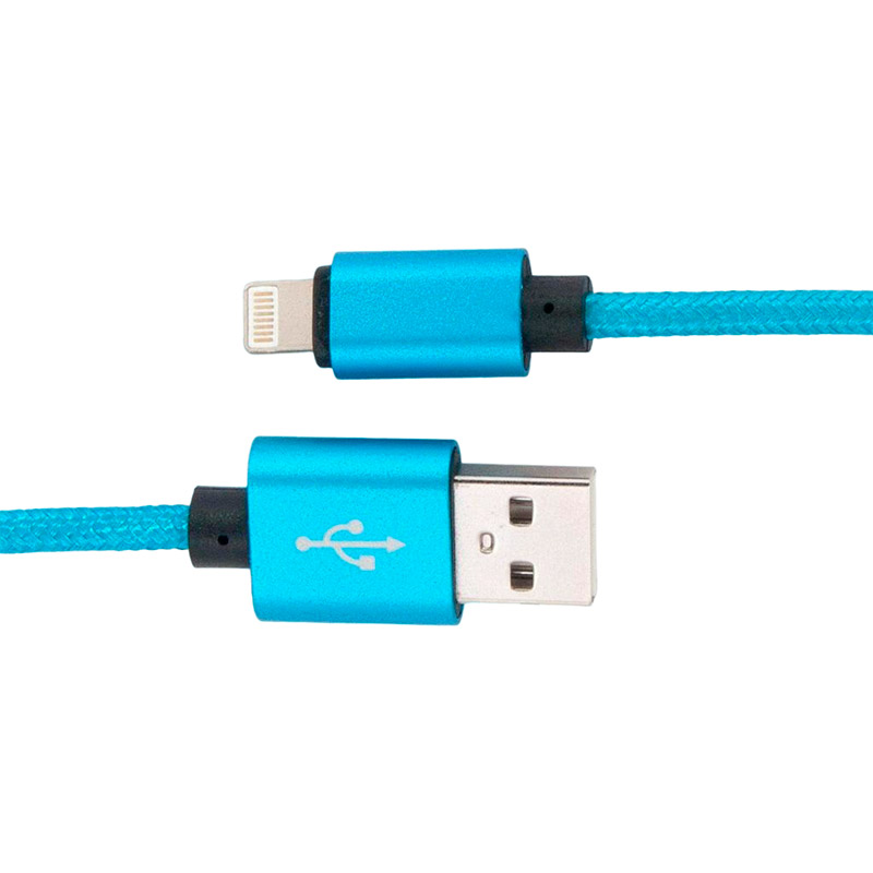 Кабель DENGOS Lightning - USB 3.0 1 м Blue (NTK-L-MT-BLUE) Тип USB - Lightning