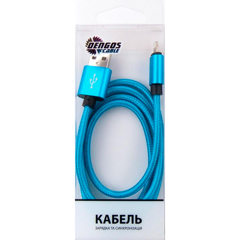 Кабель DENGOS Lightning - USB 3.0 1 м Blue (NTK-L-MT-BLUE) Длина 1