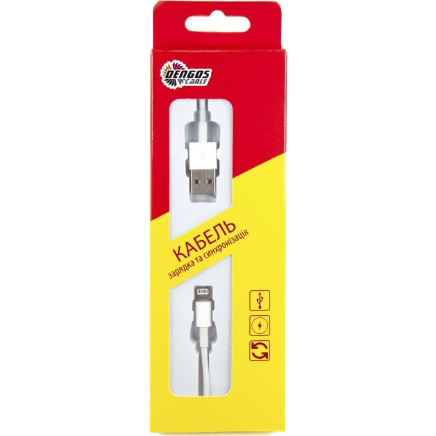 Кабель DENGOS Lightning-USB 3.0 2 м White (PLS-L-2M-WHITE) Тип USB - Lightning
