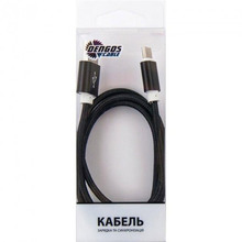 Кабель DENGOS USB 3.0 - USB Type-C 60W 1 м Black (NTK-TC-MT-BLACK)